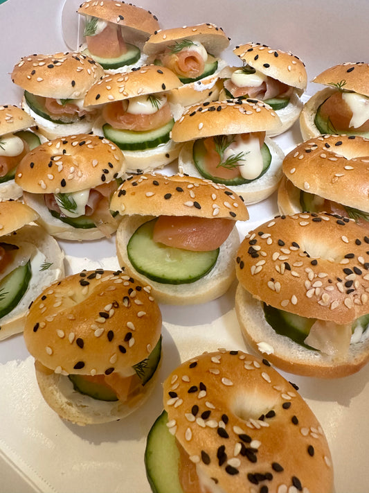 Mini Salmon Bagels