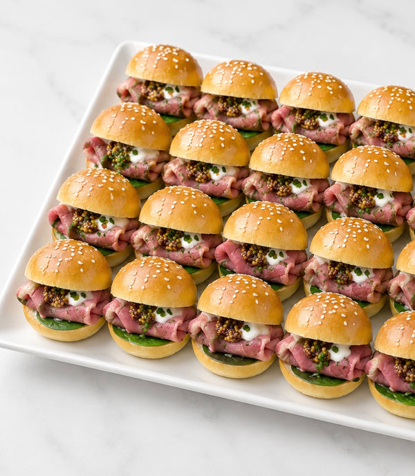 Mini Roast Beef Brioche Rolls