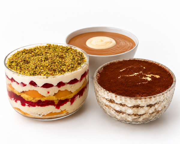 Trifle, Tira Misu or Chocolate espresso mousse - MADE IN CUSTOMERS OWN DISH